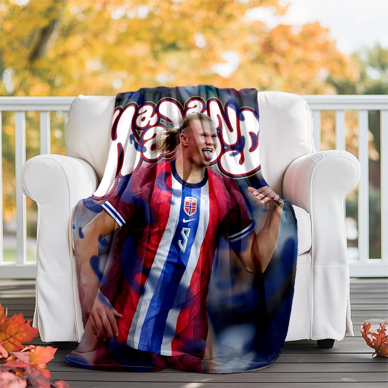 1pc Haaland11 Theme Blanket - Digital Print, Polyester, Cozy for All Seasons, Perfect for Outdoor, and Travel