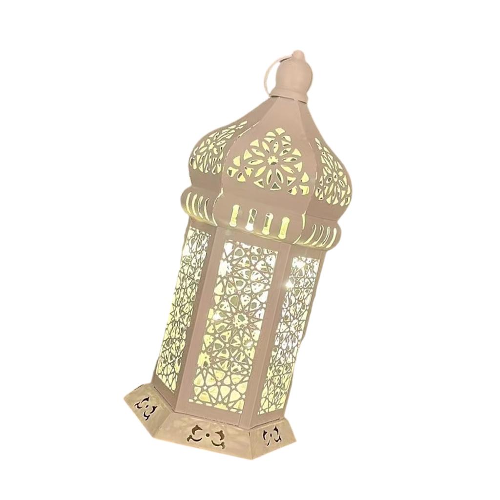Floor Standing Candle Holder Handmade Iron Moroccan Type Wind Lantern for Ramadan Home Decoration and Celebrations