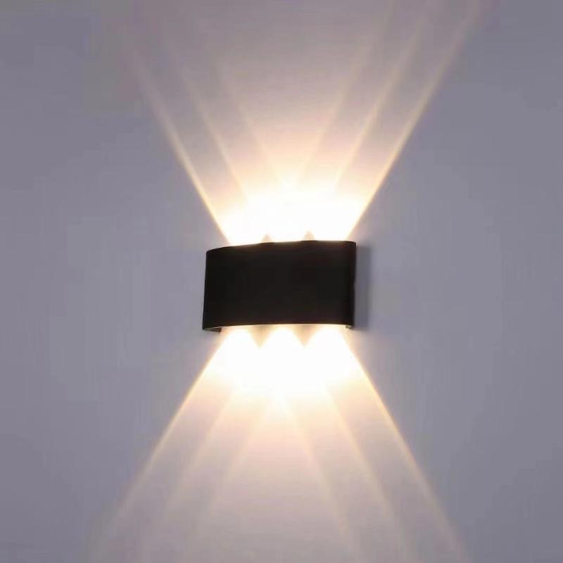 Up Down LED Wall Sconce Modern Black Wall Mount Light 1PC for Indoor Outdoor Home Hotel Hallway Decoration
