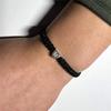 1PC Jewelry Wear-resistant 26 Letters Charm Braided Rope Unisex Bracelet Adjustable Heart Shape Couple Lover