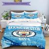 3pcs Duvet Cover Set (1*Duvet Cover + 2*Pillowcase, Without Core),Manchester City FC Print Bedding Set, Bedroom Decor, All‑Season, Birthday Gift