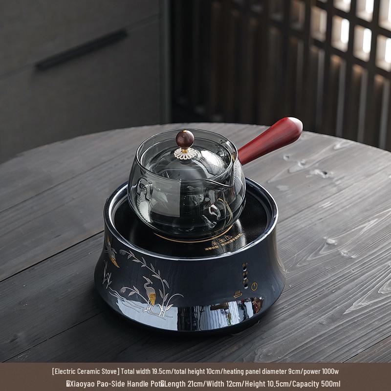Electric Ceramic Tea Set with Induction Cooker: Glass Water Boiler and Steamer for Health Tea Brewing