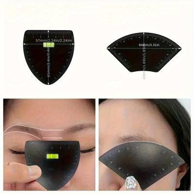 3 Peças Versão Simples Ferramenta de Modelagem de Sobrancelhas de Um Minuto - Material Metálico Reutilizável, Adapta-se Melhor ao Osso da Sobrancelha, Conjunto de 3 Peças de Moldes para Sobrancelhas
