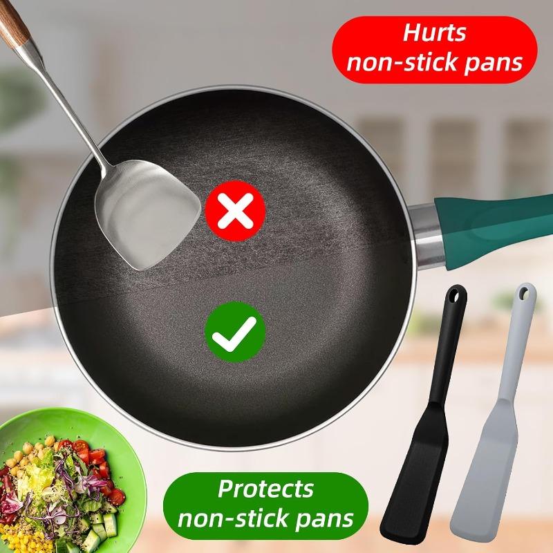 Silicone Thin Fried Egg Scoop, Cream Spatula, Heat-resistant and Non Stick Cooking Stir Suitable for Cookware, Egg Pancakes