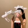 Korean Style Cute Plush Kitten Headband & Hair Clip for Washing Face and Mask Application - Women's Cartoon Hair Accessories