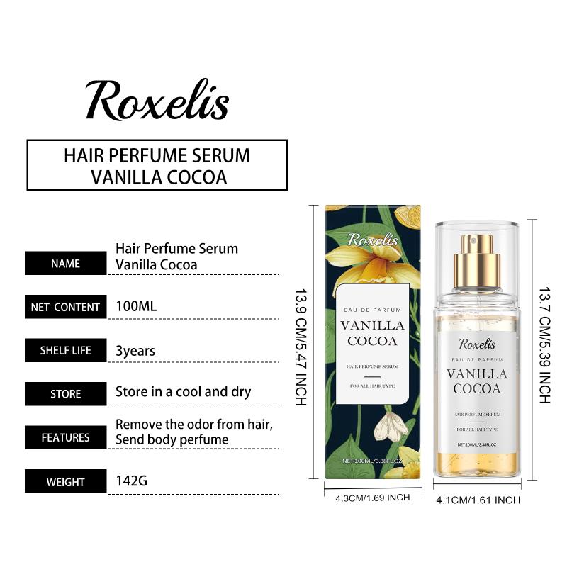 Hair Perfume Spray with Vanilla Cocoa Adds Shine and Pleasant Aroma Hydrates Freshens Hair and Body for Any Season