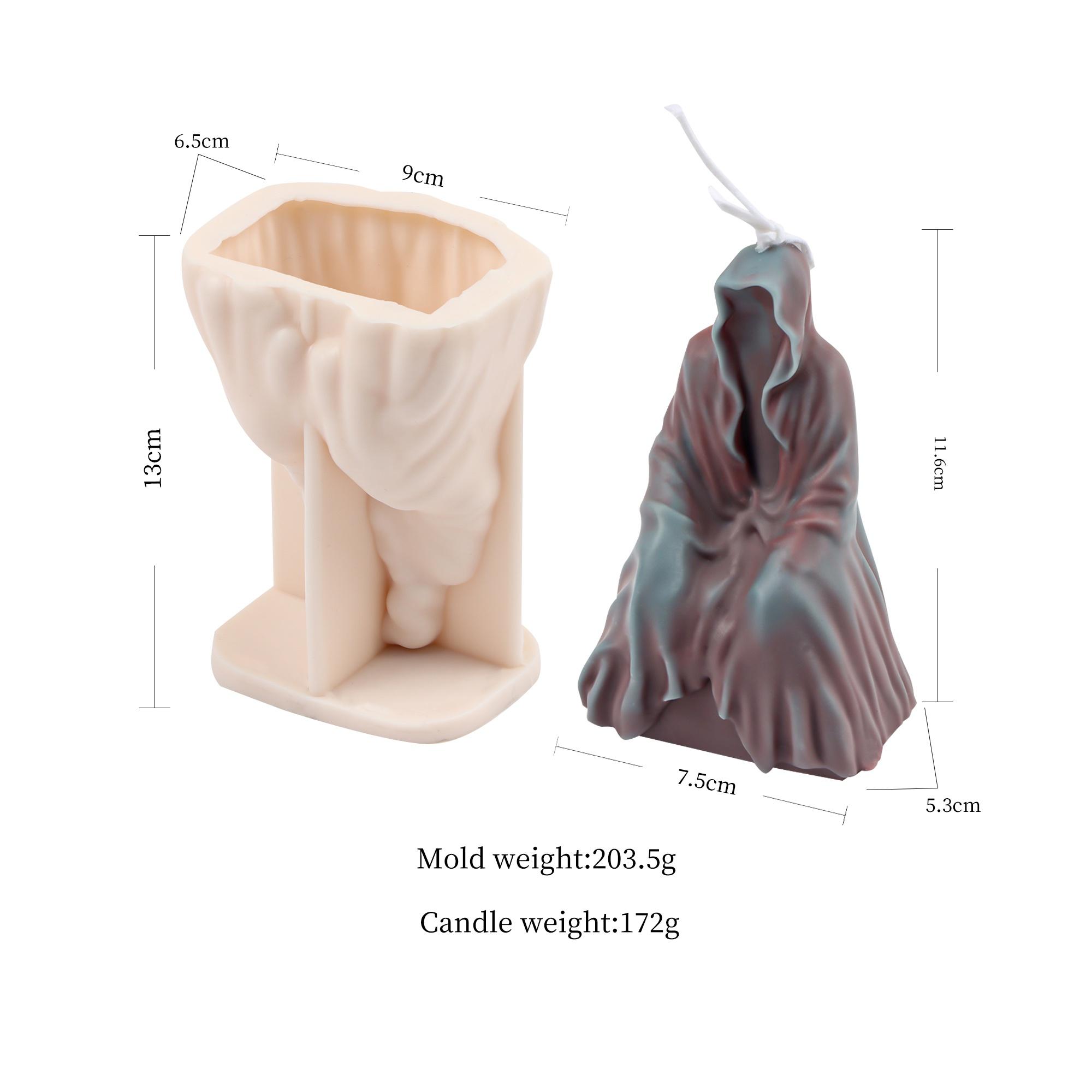 

Декор на Хэллоуин Человек в черной смерти Силиконовая форма для свечи Стоящий Жнец Ароматерапия Художественное произведение Скелет Череп Колонна Мыло