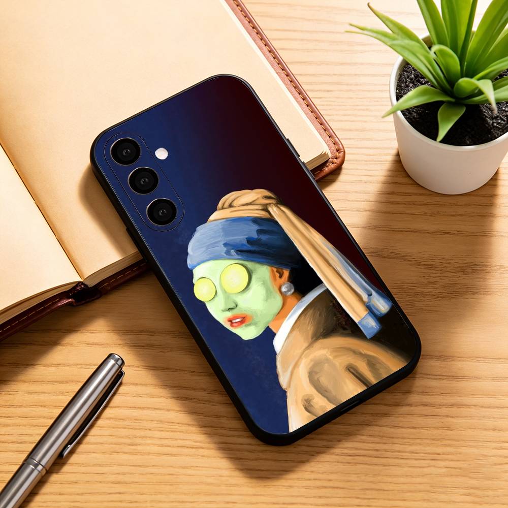 Aesthetic Funny David Mona Lisa-a Phone Case For Samsung Galaxy A73,A72,A71,A70,A53,A52,A51,Soft Silicone Black Cover