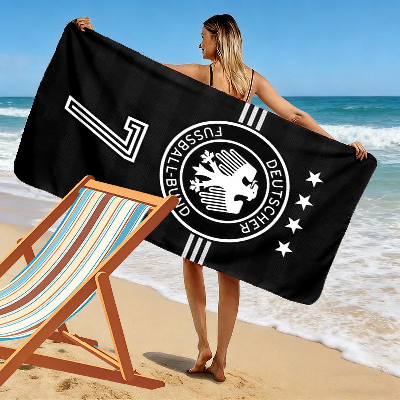 Deutschland Alemania Print Beach Towel, Large Soft Quick Dry Towel for Beach Camping Swimming