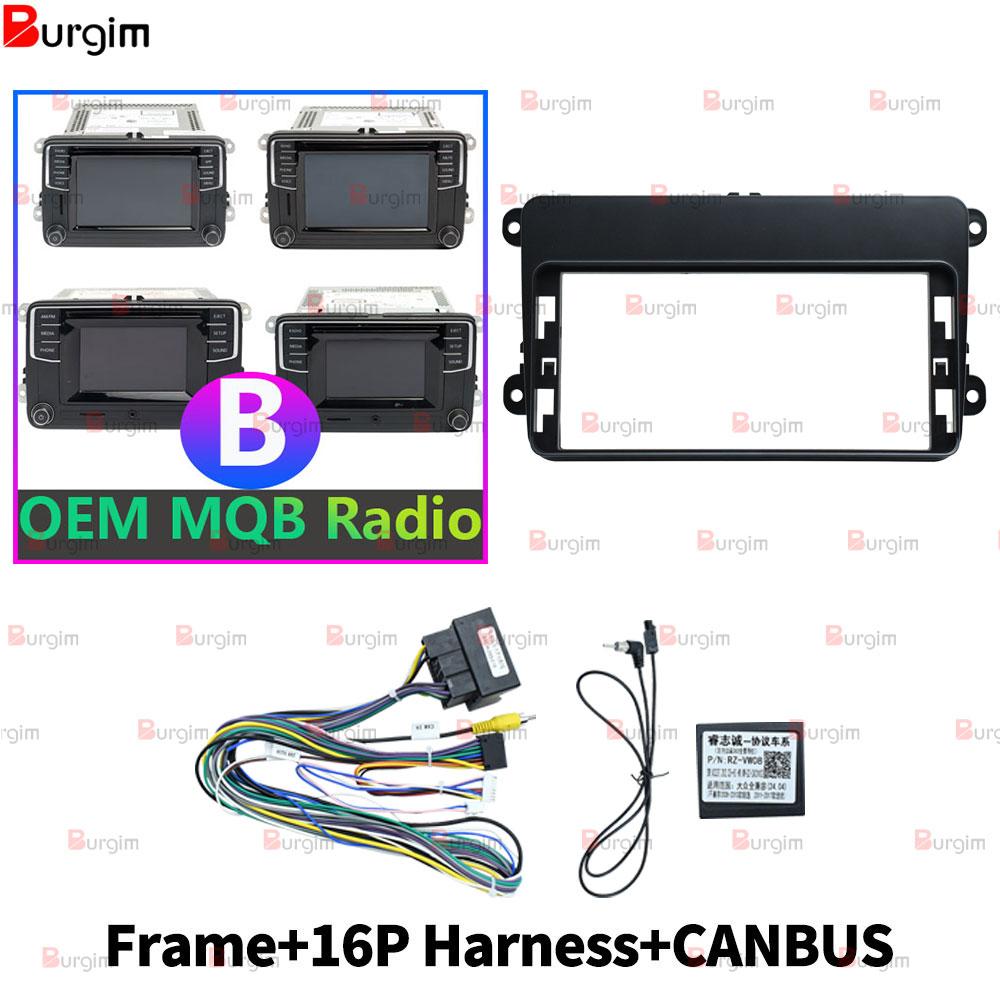 

Car Android Radio Frame For Volkswagen VW Tiguan Sharan Jetta Scirocco R Amarok 12.3 inch Screen Bracket Harness Wire Canbus frame cable canbus-B