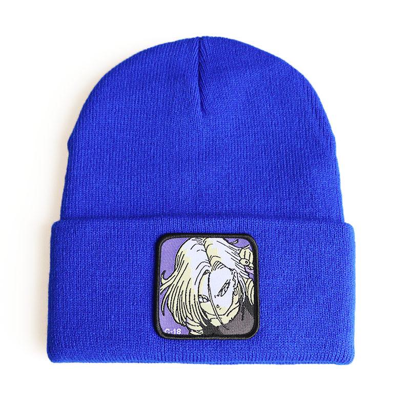 Anime Dragon Ball Character Knitted Hat, Woolen Hat, Hip-Hop Ski Pullover Hat