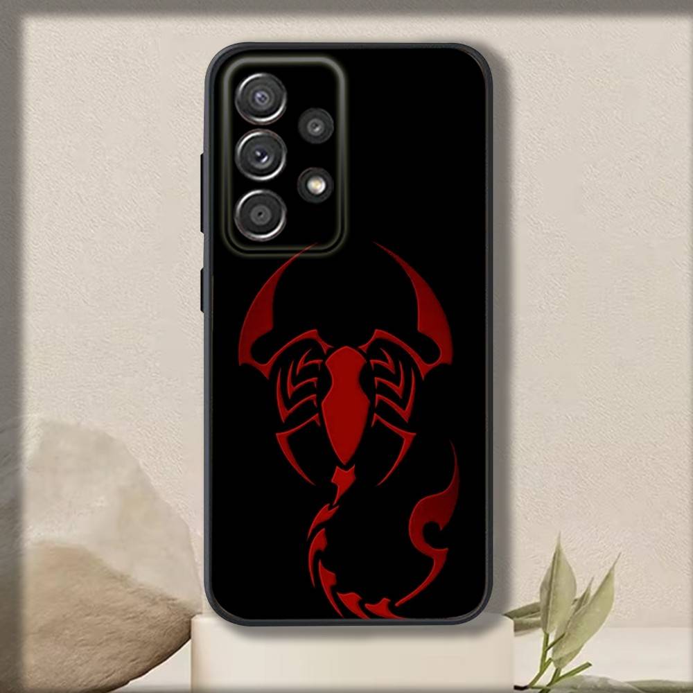 Animal Scorpion Phone Case For Samsung S 25,24,23,22,30,21,10,9,Ultra,Plus,Lite,FE,4,5 G Soft Black Case