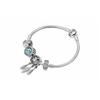 Letter Engraving Decoration Crystal Clip Crystal Bracelet Women's Silver ZT-0654