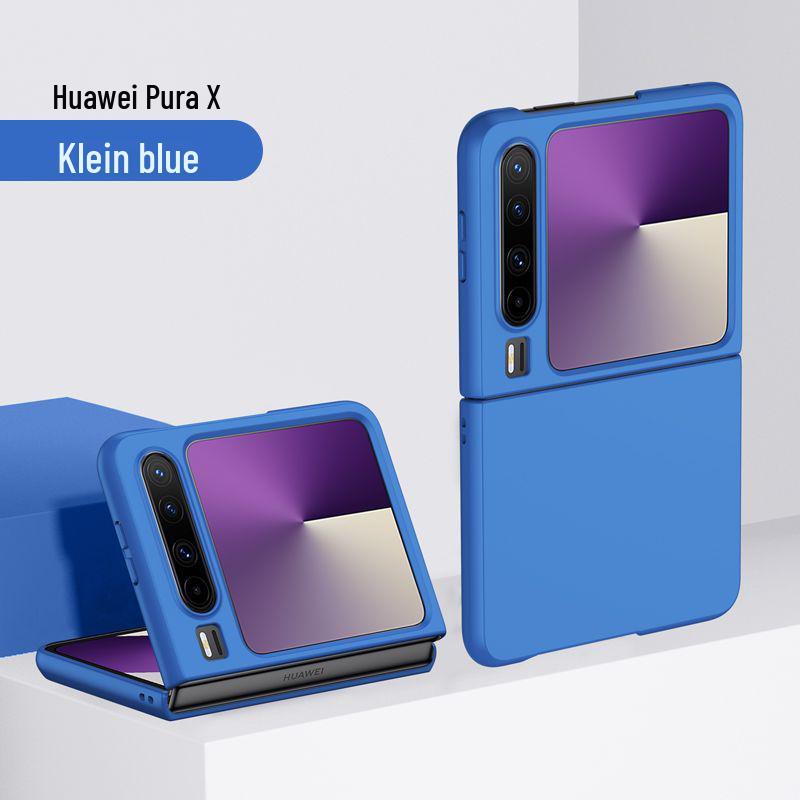 New Foldable Skin-Feel Huawei Pura X Protective Phone Case - Full Coverage, Anti-Drop, Hard Shell for All Genders Huawei Pura X темно-синий