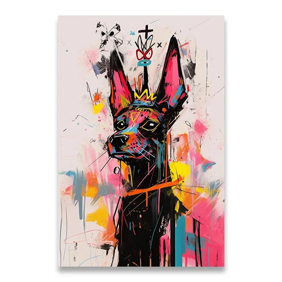 

Posters Letters Interior Canvas Painting Crown Rottweiler Kunming Dog for Wall Art Bedroom Decoration Home Decorations 21X30CMNo Framed