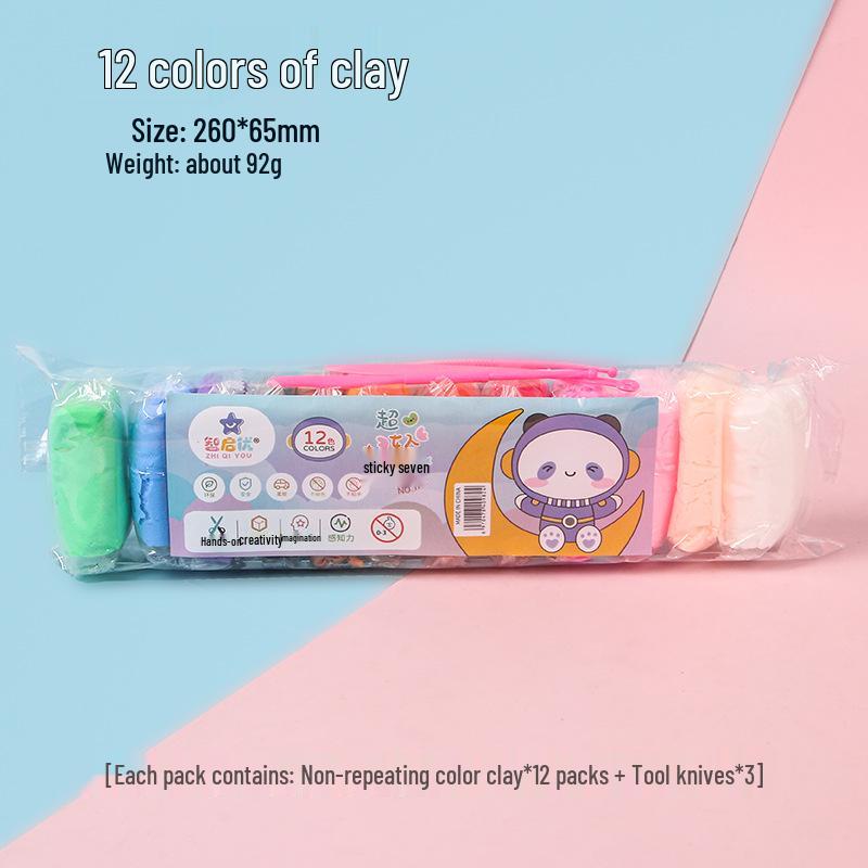 Handmade Light Clay Set: 12, 24, or 36 Colors - DIY Play Dough for Kids