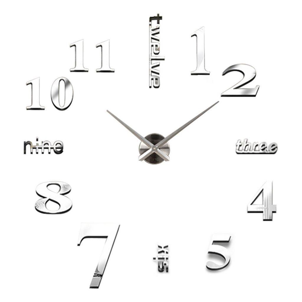 Douyin Style Silent Acrylic Wall Clock - DIY Wall Sticker for Home or Bedroom