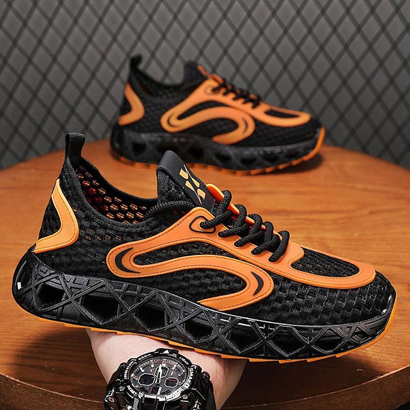 

45 large size men s shoes summer breathable hollow mesh shoes men s heightening sports and leisure running shoes 39