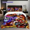 3pc Ultraman cartoon print unbleached bed sheet set(1*Duvet Cover + 2*Pillowcase, Without Core), for bedroom bedding decoration
