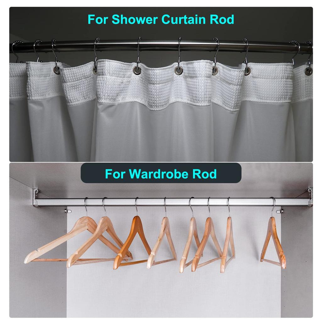 Uxcell Stainless Steel Rod Flange Rod Bracket End 28mm with for Bathroom Closet Set of 4 Sockets, Holders, Supports, Diameter, Screws, Curtains,