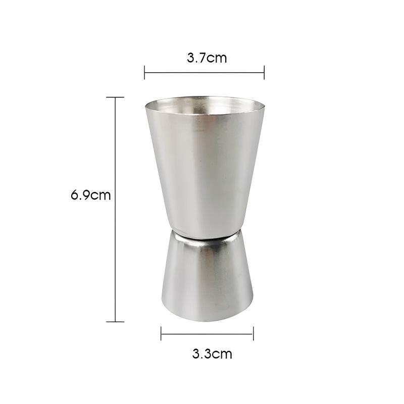 304 Stainless Steel Double-Ended Cocktail Measuring Cup (15/30ml Oz) With Rolled Edge 30/60ml Measuring Glass