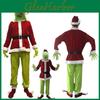 Auffälliges Grinch Cosplay Kostümset für Halloween-Maskeraden