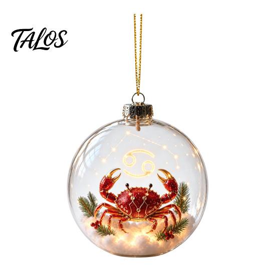 Unique Christmas Tree Ornaments Zodiac Ornament, Twelve Sign Hanging Decoration, 2D Acrylic Decorative Animal Horoscope Pendant for Xmas Tree, Holiday