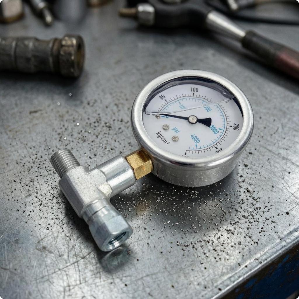 Spray Machine Pressure Gauge Double Scale ShockResistant Brass Threaded Connection Shockproof