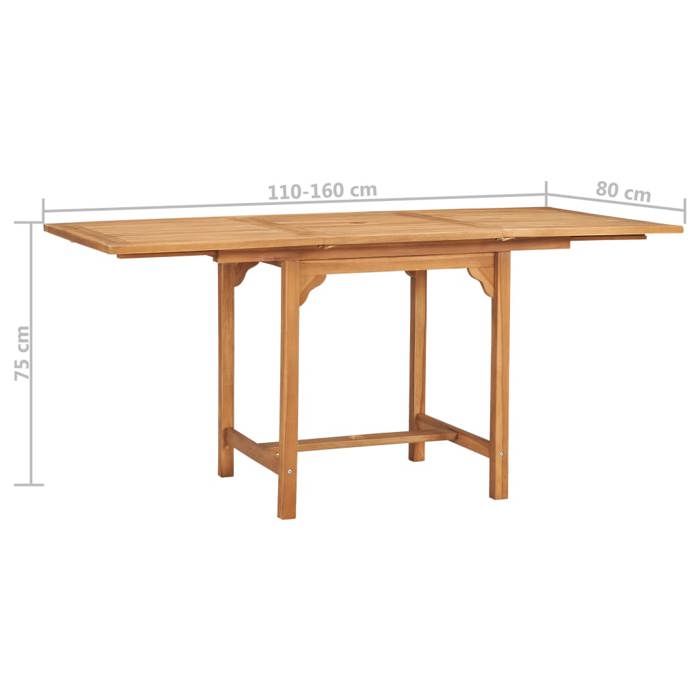 VidaXL Salon de Jardin 5 pcs Mobilier de Repas Ensemble de Salle à Manger Table et Chaises à Dîner Patio Extérieur Bois de 3059595