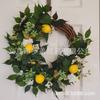 Artificial Lemon Peony Wreath Wall Hanging Decor Door Home Festival Party Decoration