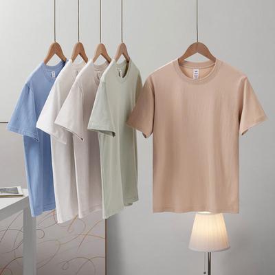 Nova camiseta de algodão de manga curta com gola redonda, cor sólida, top solto, roupa íntima feminina