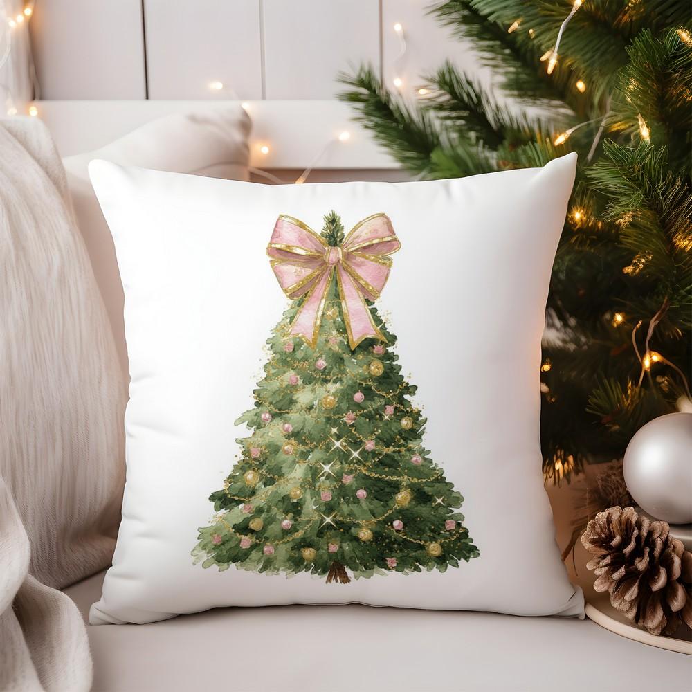 Home Decor Shiny Snowflakes: Festive Pillow Cover Decor Pattern Cushion Cover Suitable for Sofa Bedroom Car Pillow Cover