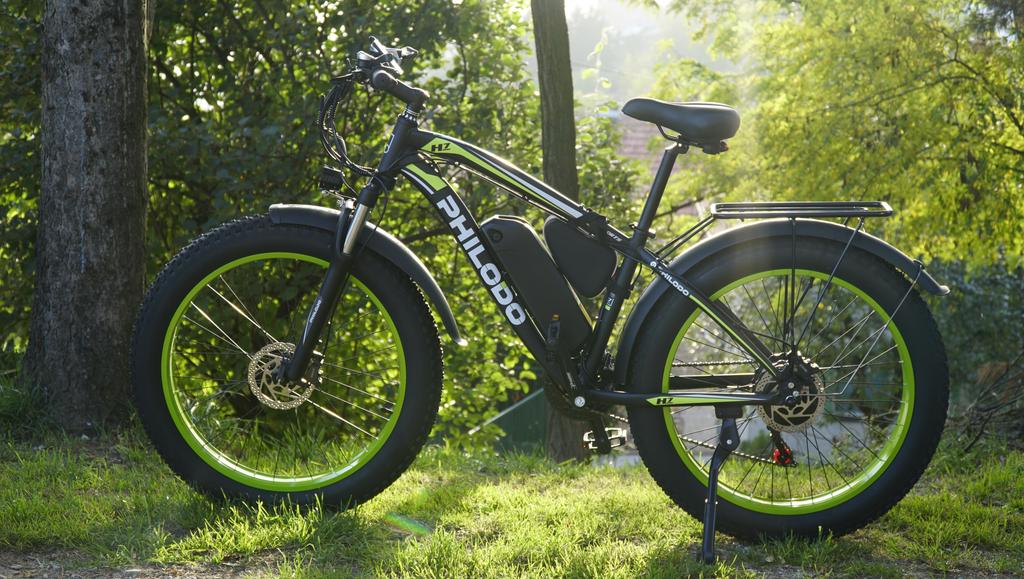 Electric bicycle PHILODO H7 Pro, 1000W motor, 48V 17.5Ah battery, top speed 45 km/h, cruising range 80km, 26x4.0 inch tires