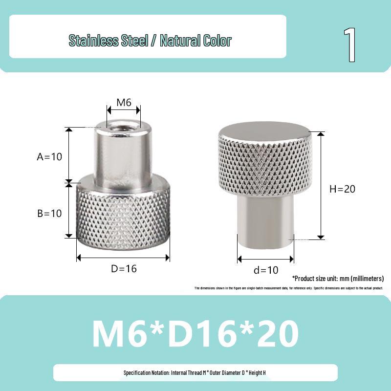 Hongkangming Stainless Steel Knurled Hand-Twist Nut for M3-M12.