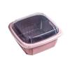 3 In 1 Double Layer Drain Basket Box with Lid Multifunction Refrigerator Crisper Storage Container Vegetable Organizer