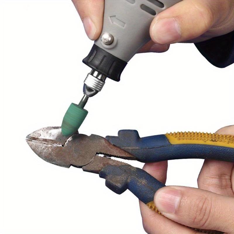 10pcs Rubber Mounted Point Grinding Head For Mould Finish Polish Die Grinder Rotary Polishing Tools Rubber Grinding Heads Tools