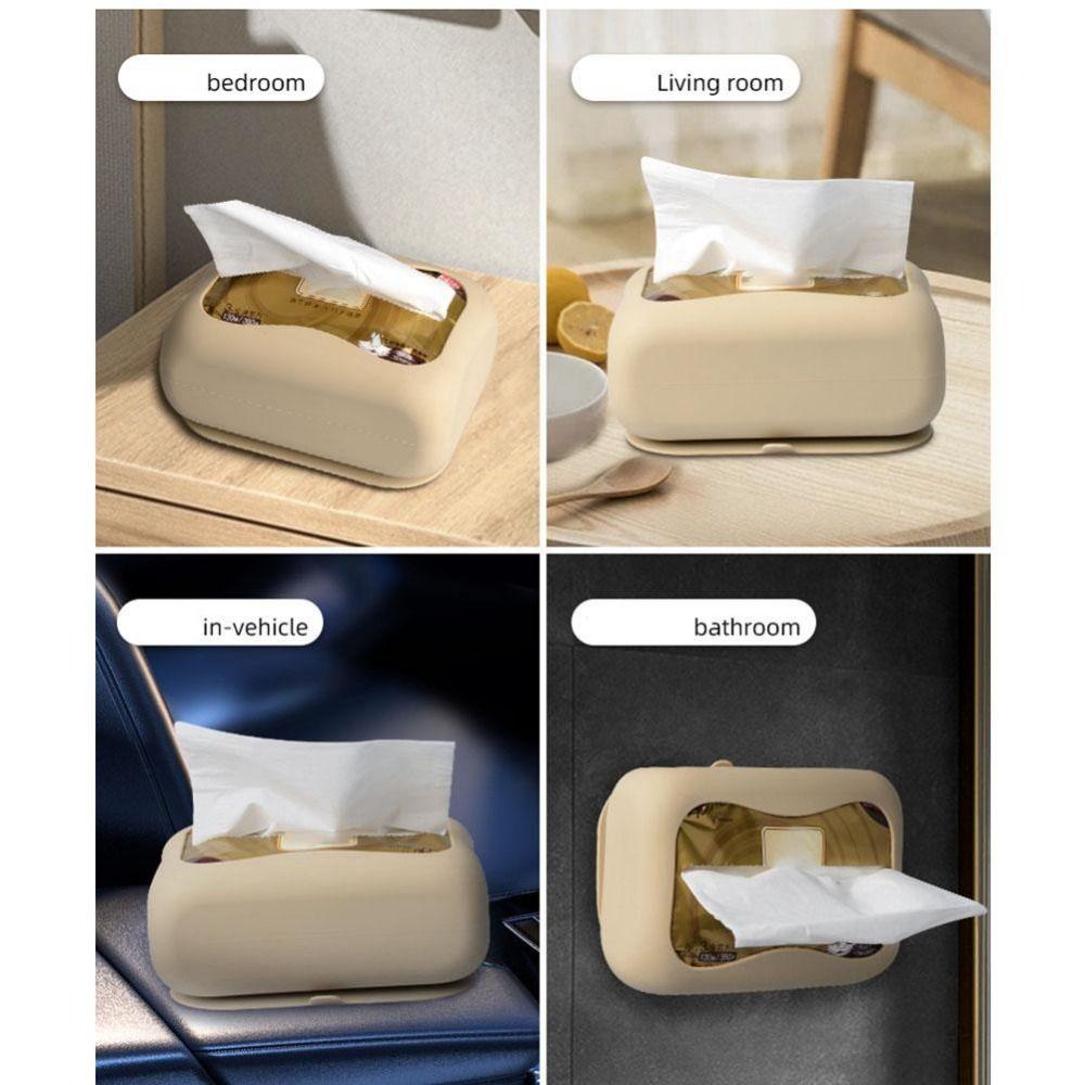 Anti-Wear Desktop Tissue Drawer Super Soft Car Tissue Box High Quality Suction Cup Tissue Box