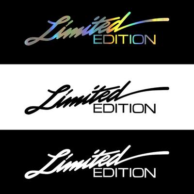 LIMITED EDITION Fashion Car Stickers English Sticker Fashion Auto Body Glass Decoration Reflective Laser Decal Sticker 16*4CM
