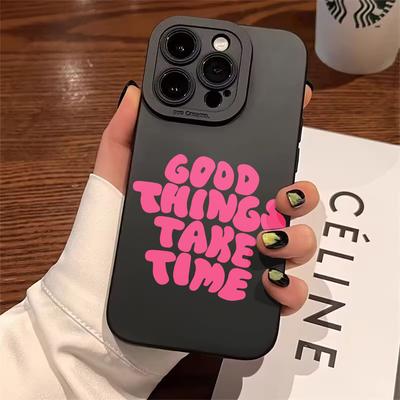 Stylish Quote Phone Case For iPhone12 11  17 16 15 14 13 Pro Max For iPhone 7 8 16 14 15 Plus XS XR X Durable Protection Funda