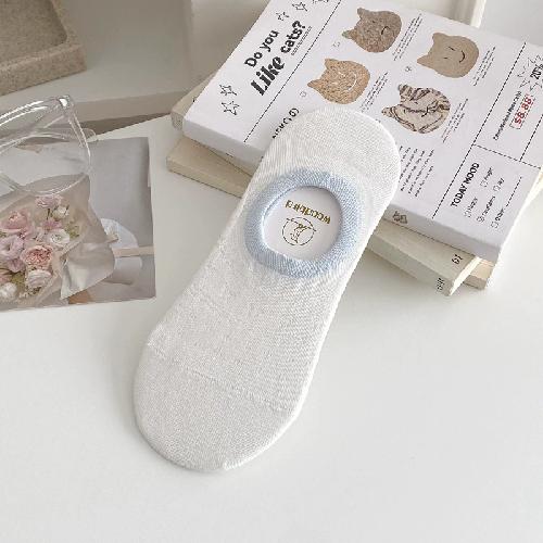 Boat Sock Slippers Women Summer Silicone Non-slip Invisible No Show Socks Cute Bow Hollow Cotton Thin Breathable Low Cut Socks