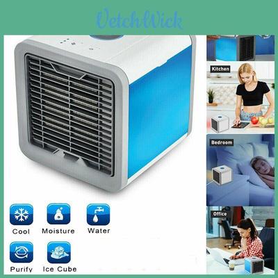 Usb Mini Portable Desktop Personal Air Cooler Fan Humidifier Night Light Keep Cool Anywhere!