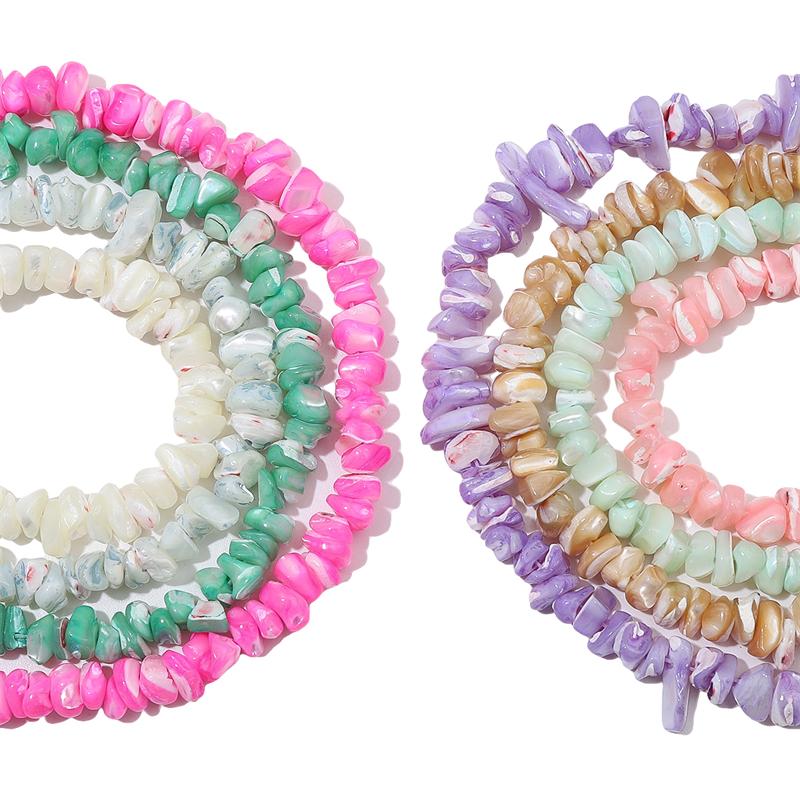 110PCs Natural Colored Horseshoe Snail Irregular Shaped Piece For DIY Necklace Bracelet Earrings Jewelry Making