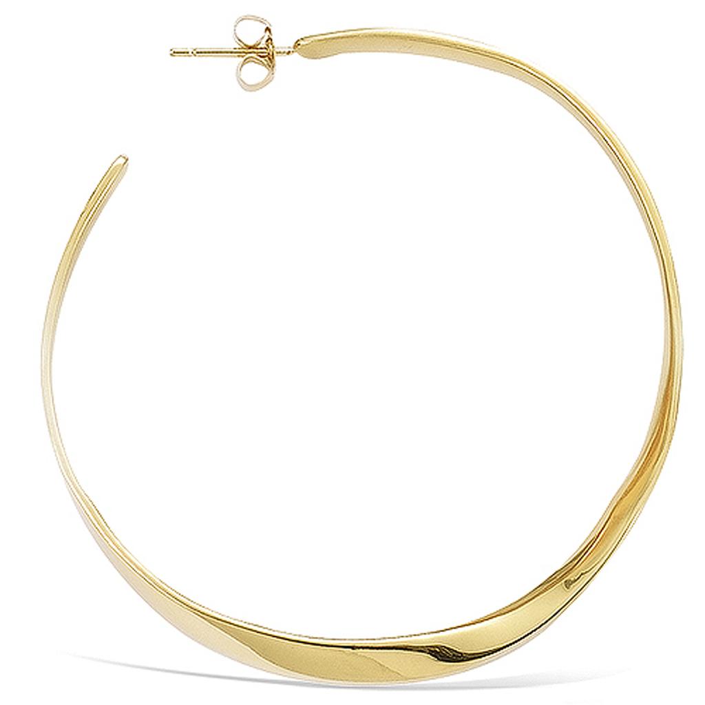 Les Trésors De Lily [E9208] - Créoles plaqué or 'Valse' doré - 5 cm 4 mm