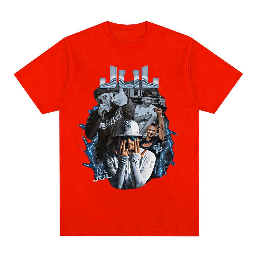 

French Rapper Jul Graphic T Shirt Unisex Women Clothing Hip Hop Fashion Tshirt Casual Cotton Short Sleeve Tshirts Tops Streetwear S