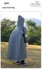 Children's Stormproof Long Rain Cape with Backpack Compartment - Medium & Large Sizes for School