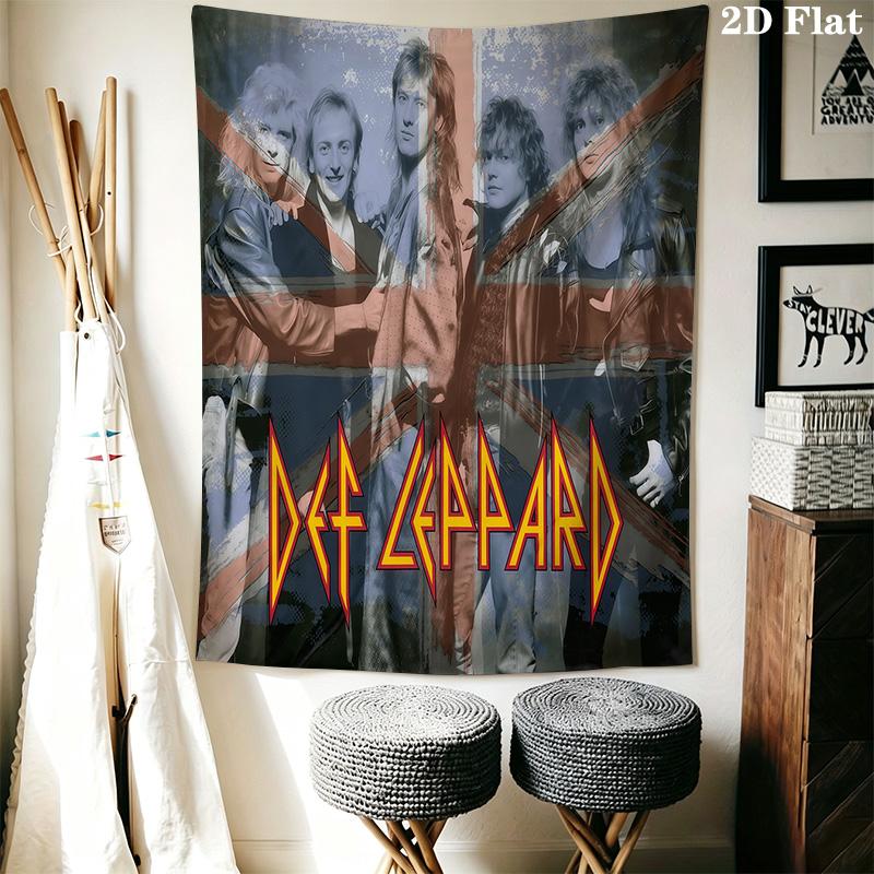 Def Leppard Night Rock Anthems Tapestry Background Cloth Fashion Print Christmas Gift Home Decor Background Cloth