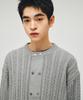 ECORR Cotton Cable Two-Button Cardigan_Gray