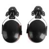 2Pcs Hard Hat Attachment Earmuff Noise Reduction Angle Adjustable Telescopic Helmet Earmuff Red Black