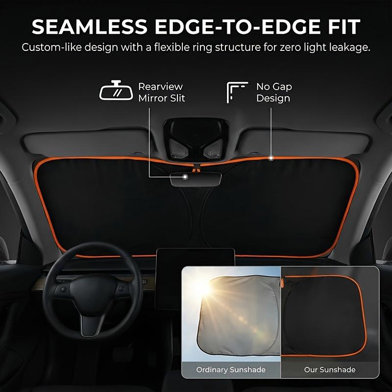 2026 New Portable Thermal Insulation Sunshade, One-Piece Car Sun Visor, Is a Titanium Silver Upgraded Thickened Sunshade Specially Designed