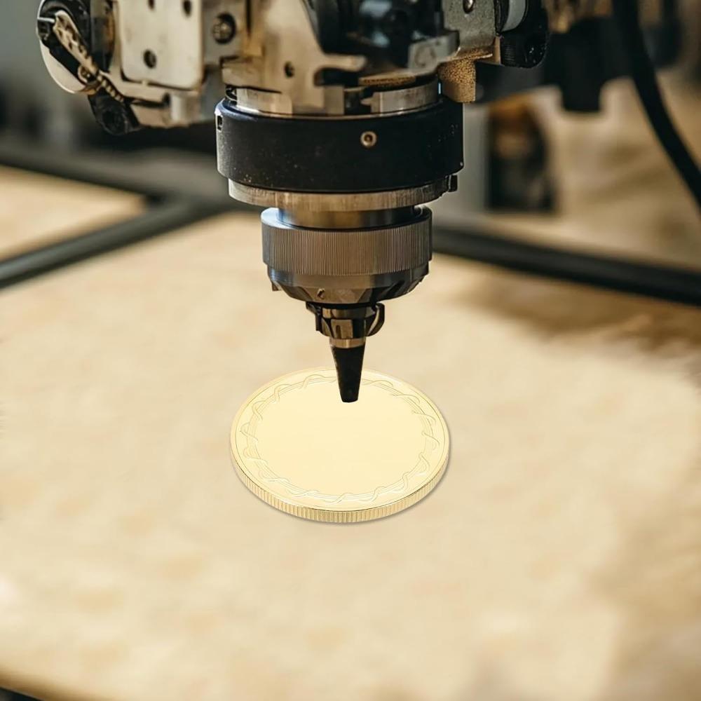 10pcs Blank Coins for Engraving, 1.6 Inch Coin Blanks Laser Engraving for Laser Engraving Stamping with Protection Boxes for DIY Crafts